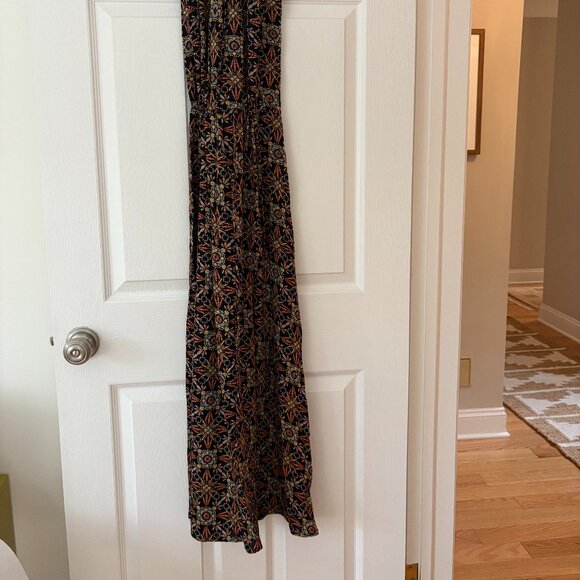 Boho Print Maxi Dress with Side Cutouts and Spaghetti Straps - Picture 2 of 2